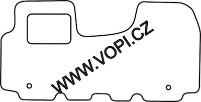 Autokoberce Opel Vivaro přední koberec vcelku 2001 - 08/2014 Carfit (3456)